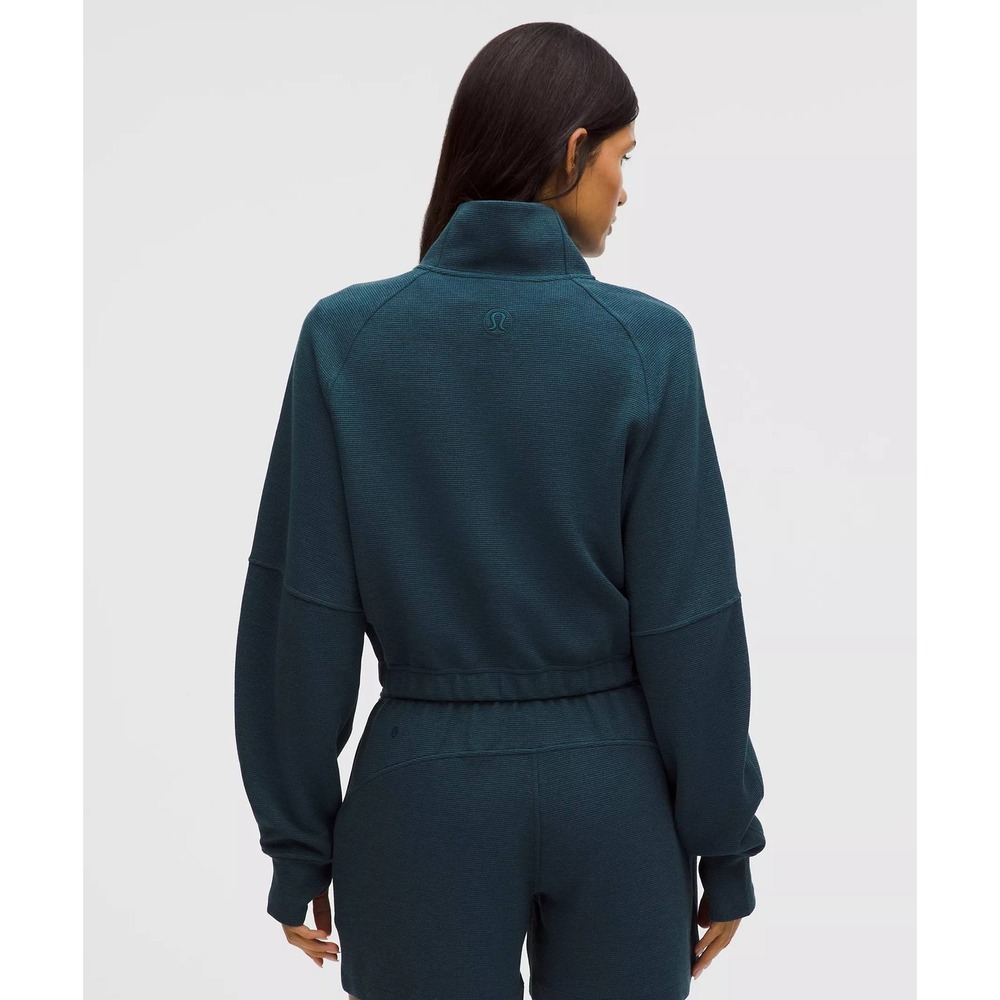 NWT Lululemon Scuba Cropped Funnel-Neck Half Zip Waffle - Picture 6 of 16